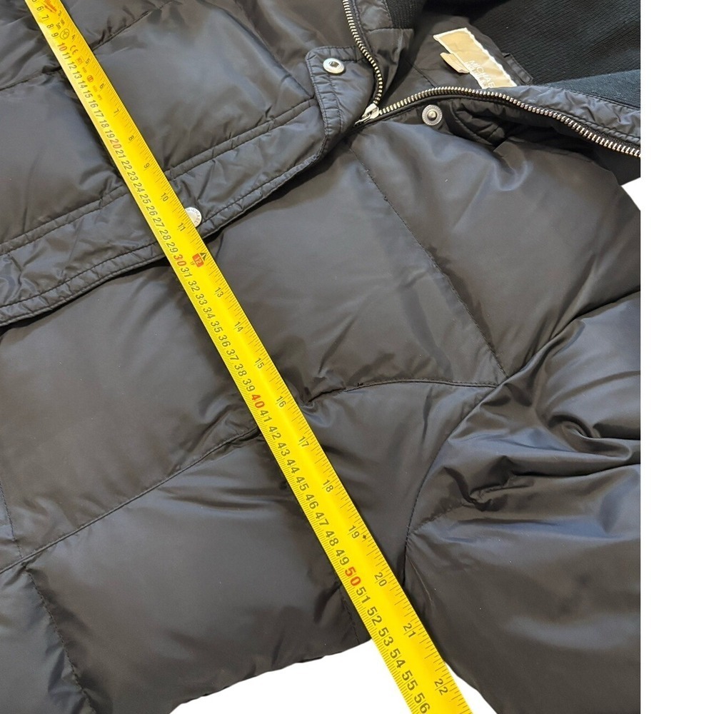 Michael Kors Black Puffer Coat Quilted Down Fill Zip Front Collar Medium - Picture 5 of 6